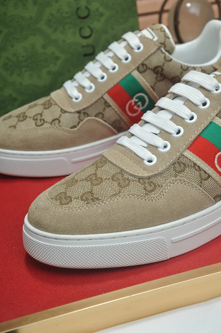Men's men's shoes💰440💶[GUCCI] official website 1:1 men's sports shoes are now on the market. They are made of original fabric + water-dyed sheepskin lining, plus the official website original 1:1 comfortable outsole. Fashionable and versatile, super comfortable and breathable. Standard shoe size 38/45 (custom-made size 45 is non-refundable)